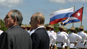 Putin y Raúl Castro