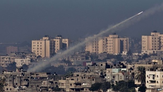 Misiles lanzados desde la Franja de Gaza