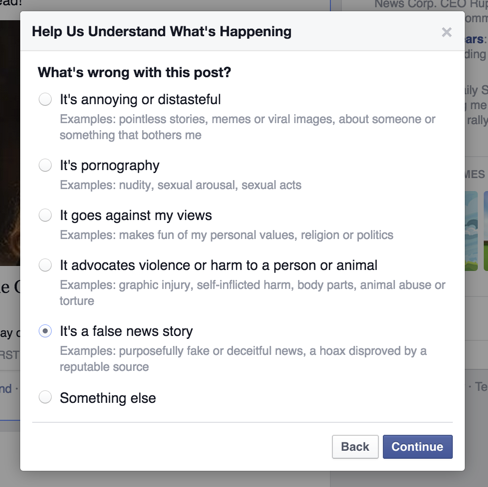 Facebook anuncia medidas contra las noticias falsas o engañosas