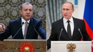 Recep Tayyip Erdogan y Vladimir Putin