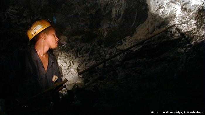 Minenarbeiter in einer Goldmine in Venezuela