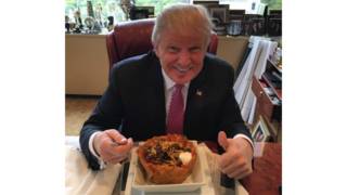 Trump publicó la foto en sus redes sociales para celebrar el 5 de mayo, una festividad de los mexicanos en EE.UU.