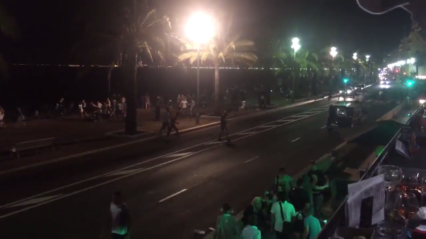 Video grabado tras el presunto atentado en Niza, Francia.