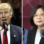 (De izquierda a derecha) El presidente electo Donald Trump y la presidente de Taiwán Tsai Ing-wen (AP Photo/Evan Vucci, Chinag Ying-ying).