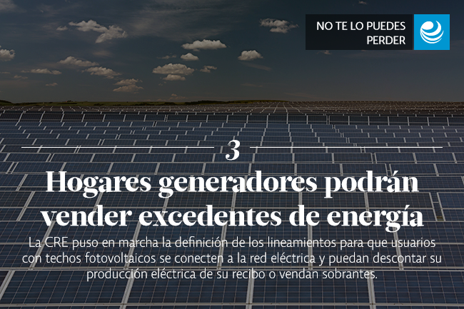 Hogares generadores podrán vender excedentes de energía