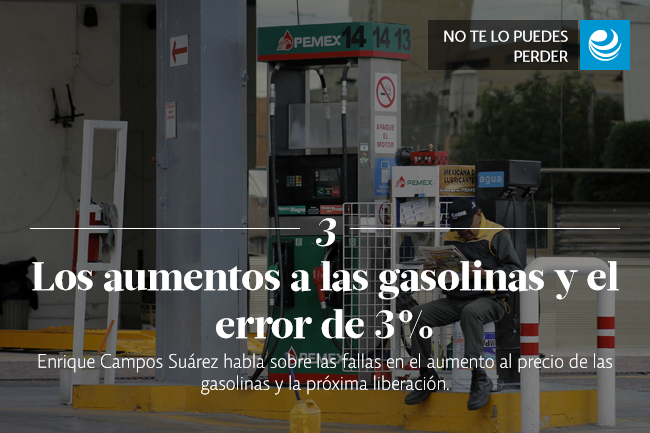 Los aumentos a las gasolinas y el error de 3%