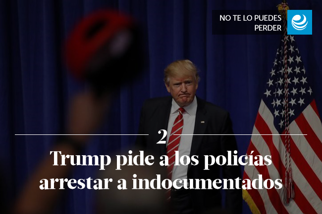 Trump pide a los policías arrestar a indocumentados