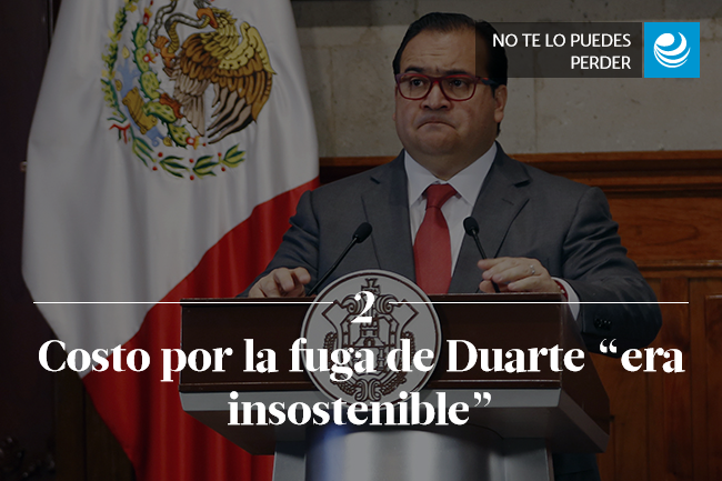 Costo por la fuga de Duarte “era insostenible”