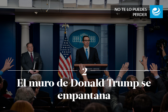 El muro de Donald Trump se empantana