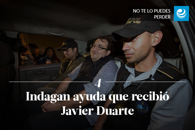 Indagan ayuda que recibió Javier Duarte