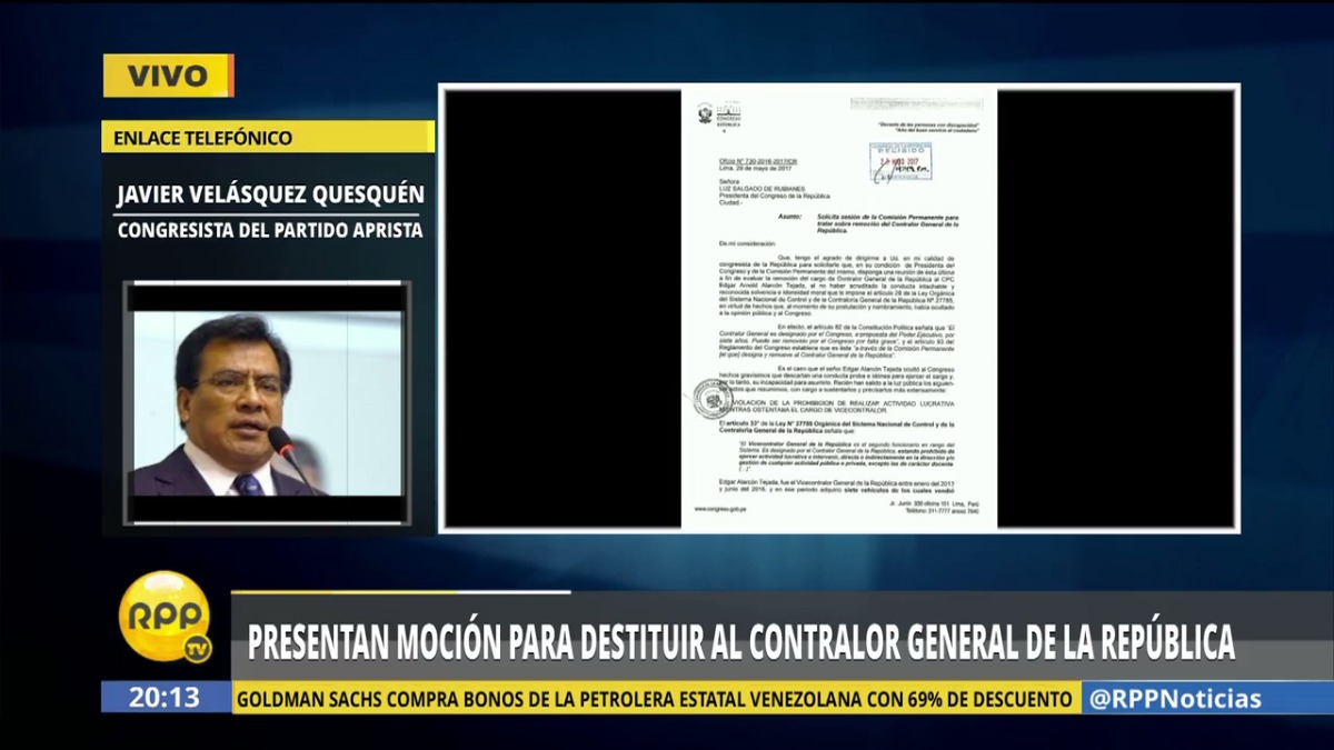 El legislador dijo en RPP Noticias que la moción ya se presentó.