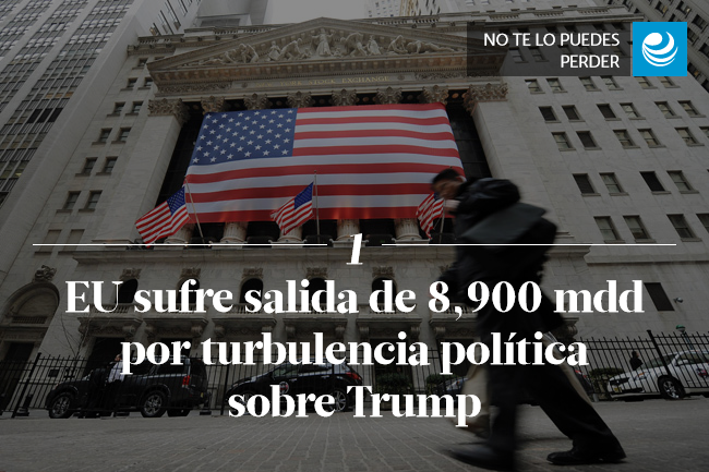 EU sufre salida de 8,900 mdd por turbulencia política sobre Trump