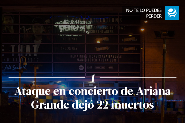 Ataque en concierto de Ariana Grande dejó 22 muertos