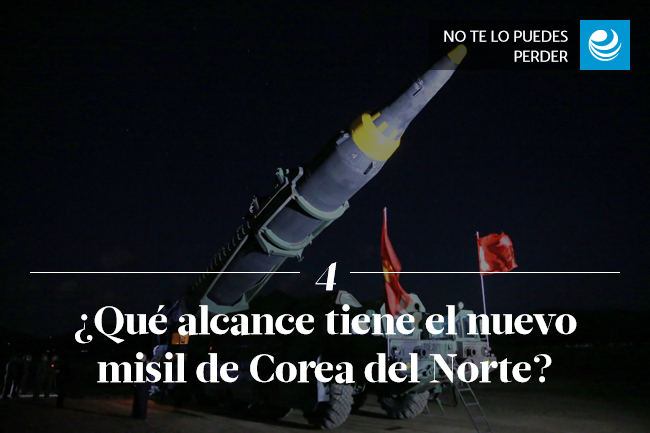 ¿Qué alcance tiene el nuevo misil de Corea del Norte?