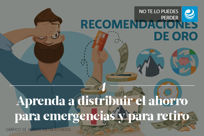 Aprenda a distribuir el ahorro para emergencias y para retiro