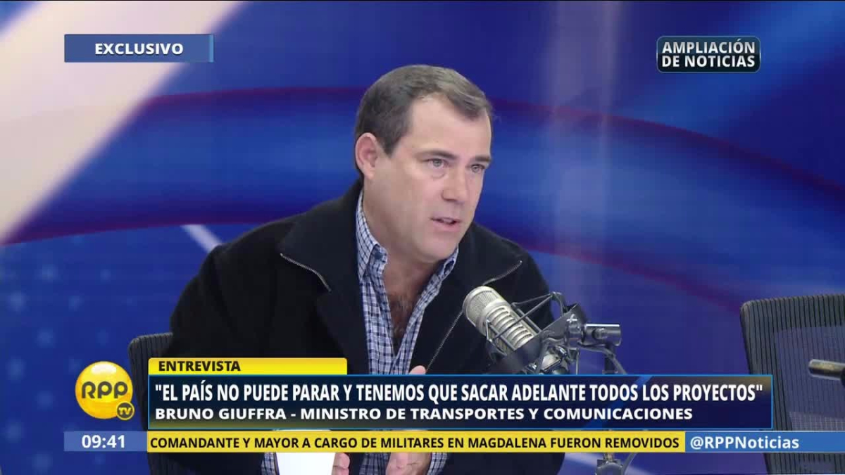 El ministro Giuffra anunció la disolución del contrato en RPP Noticias.