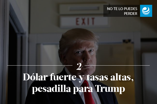 Dólar fuerte y tasas altas, pesadilla para Trump