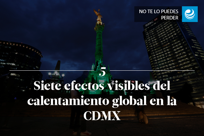 Siete efectos visibles del calentamiento global en la CDMX