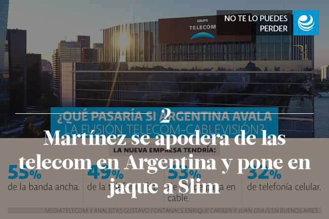 Martínez se apodera de las telecom en Argentina y pone en jaque a Slim