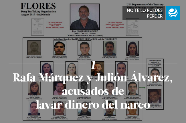 Rafa Márquez y Julión Álvarez, acusados de lavar dinero del narco