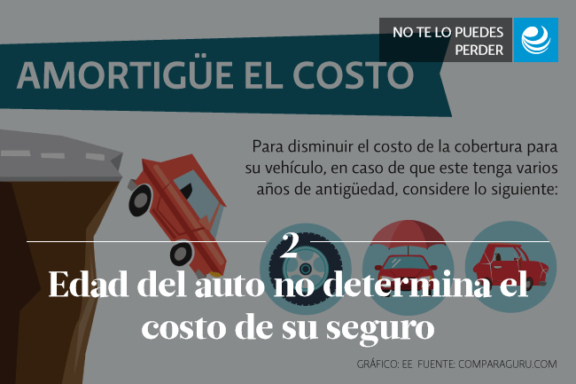 Edad del auto no determina el costo de su seguro