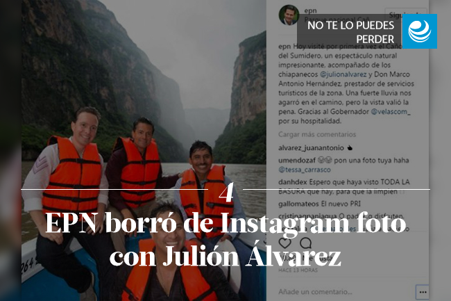 EPN borró de Instagram foto con Julión Álvarez