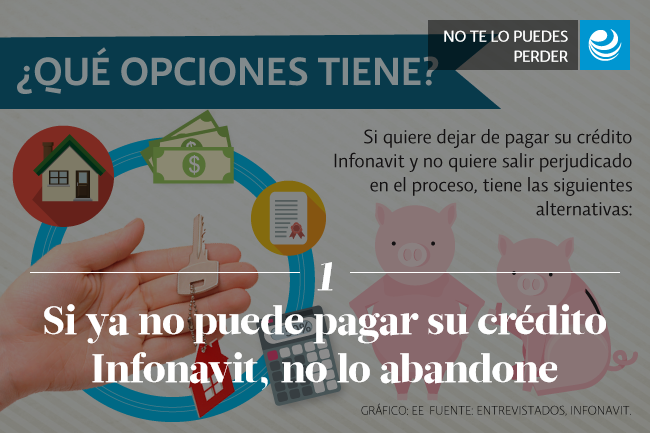 Si ya no puede pagar su crédito Infonavit, no lo abandone