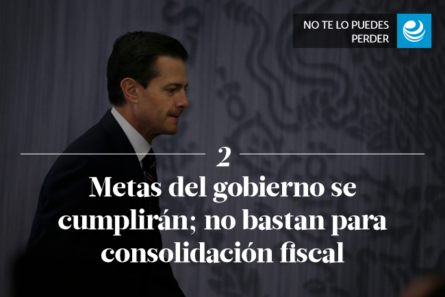 Metas del gobierno se cumplirán; no bastan para consolidación fiscal