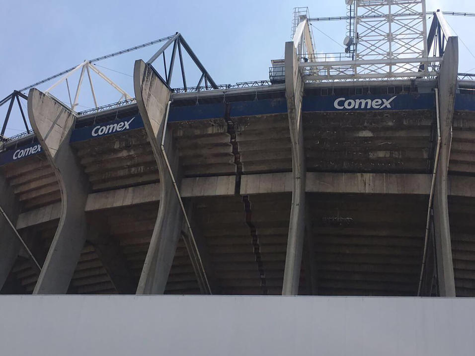 El Estadio Azteca ha sufrido un da&ntilde;o estructural importante.