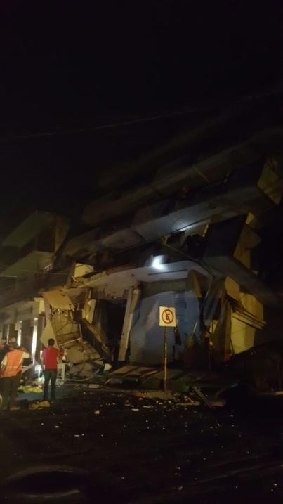 El hotel Ane Centro, en Oaxaca, colaps&oacute; totalmente debido al fuer...