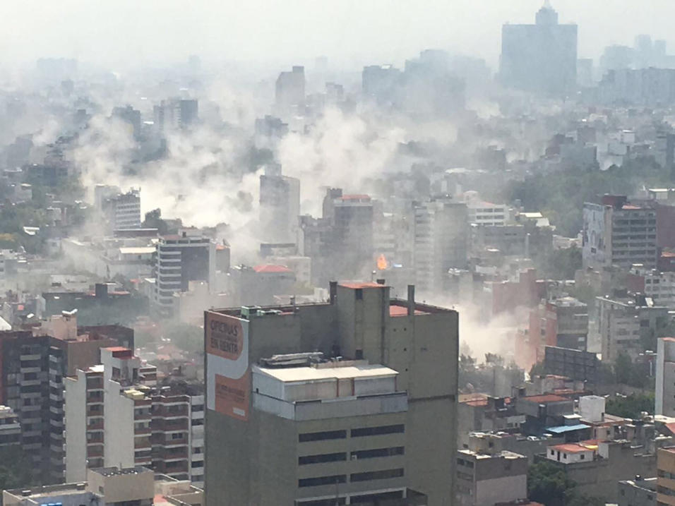 Una toma de a&eacute;rea de la ciudad de M&eacute;xico, luego del podero...