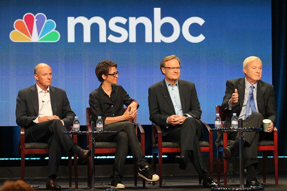 Phil Griffin, Rachel Maddow, Lawrence O' Donnell and Chris Matthews.