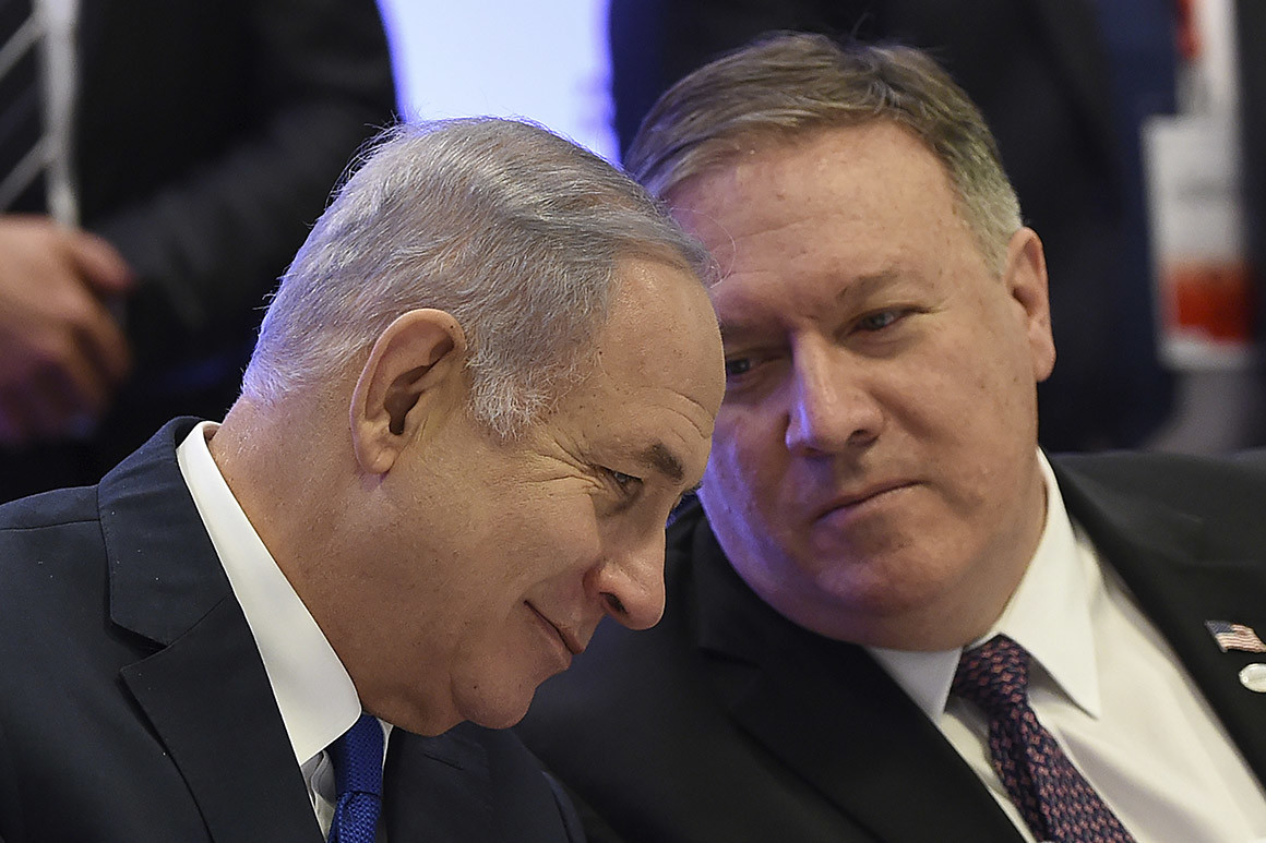 Mike Pompeo and Benjamin Netanyahu 