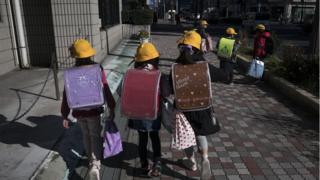 japan pupils walk home